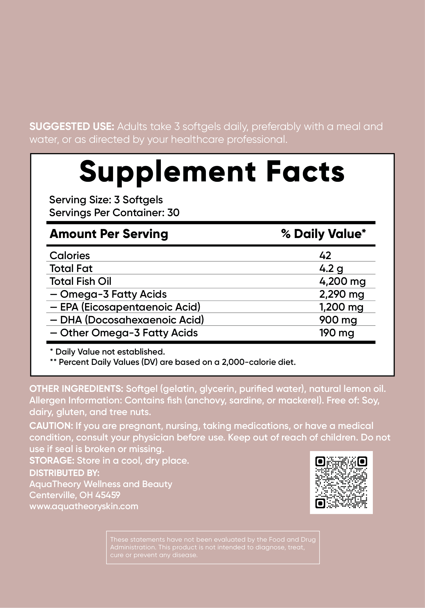 Omega-3 Gel Capsules (Lemon Flavor)